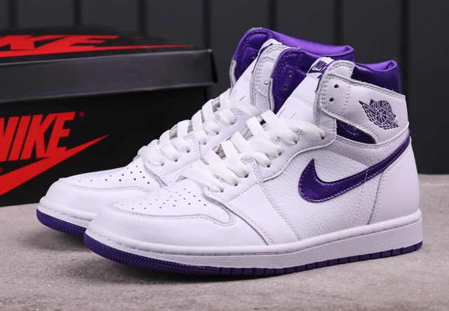 Women Jordan Shoes 1 Grade AAA Court Purple